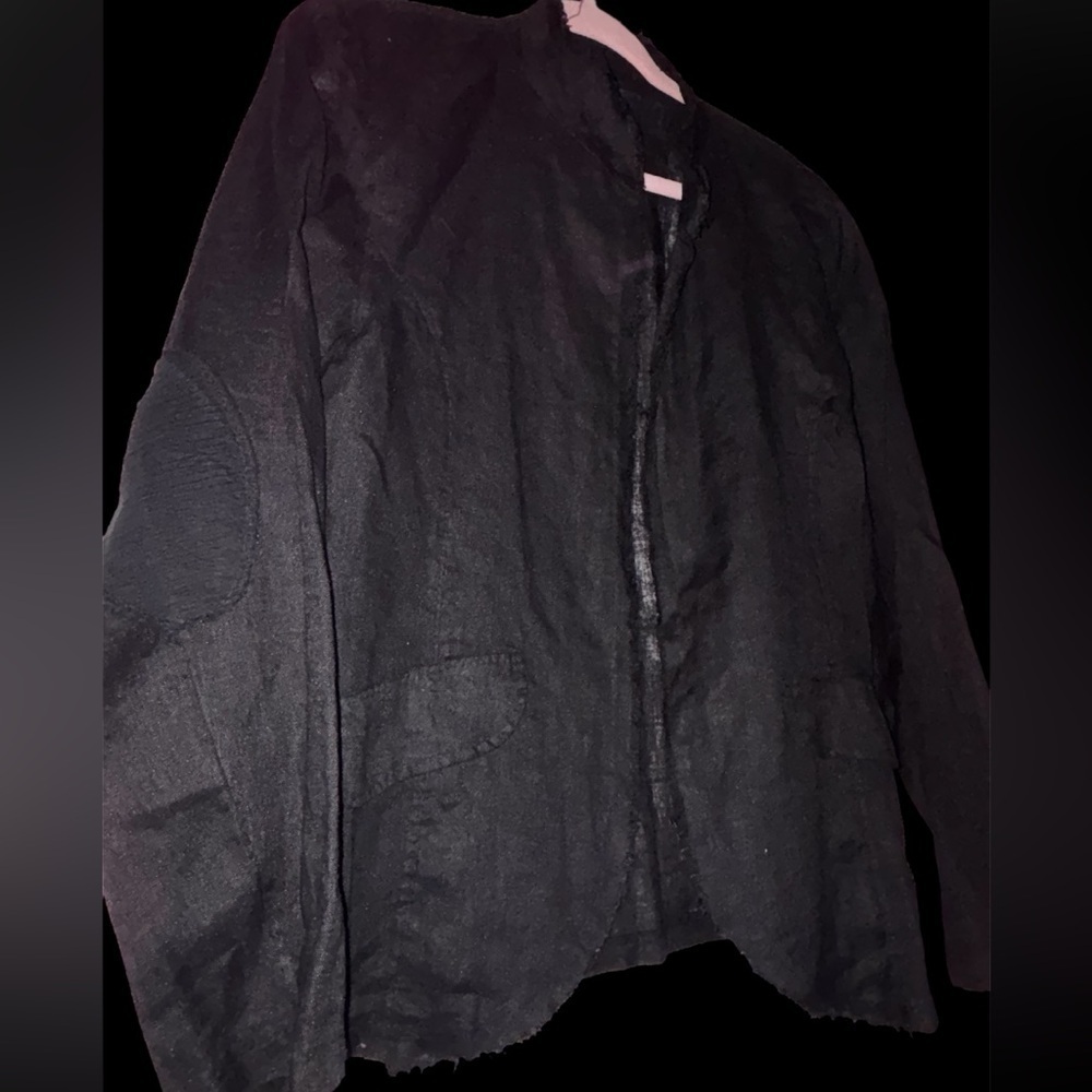 100% linen black blazer - Picture 2 of 5